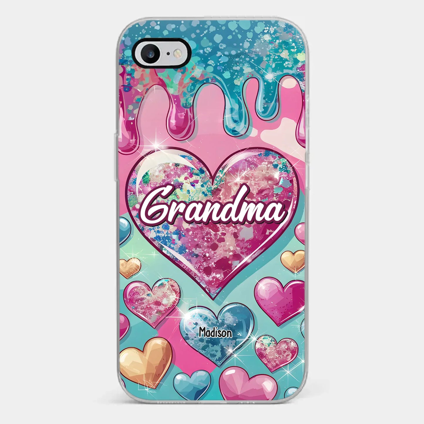 A Grandmother¡¯s Heart Holds Forever Love - Family Personalized Custom 3D Inflated Effect Printed Clear Phone Case - Gift For Mom, Grandma