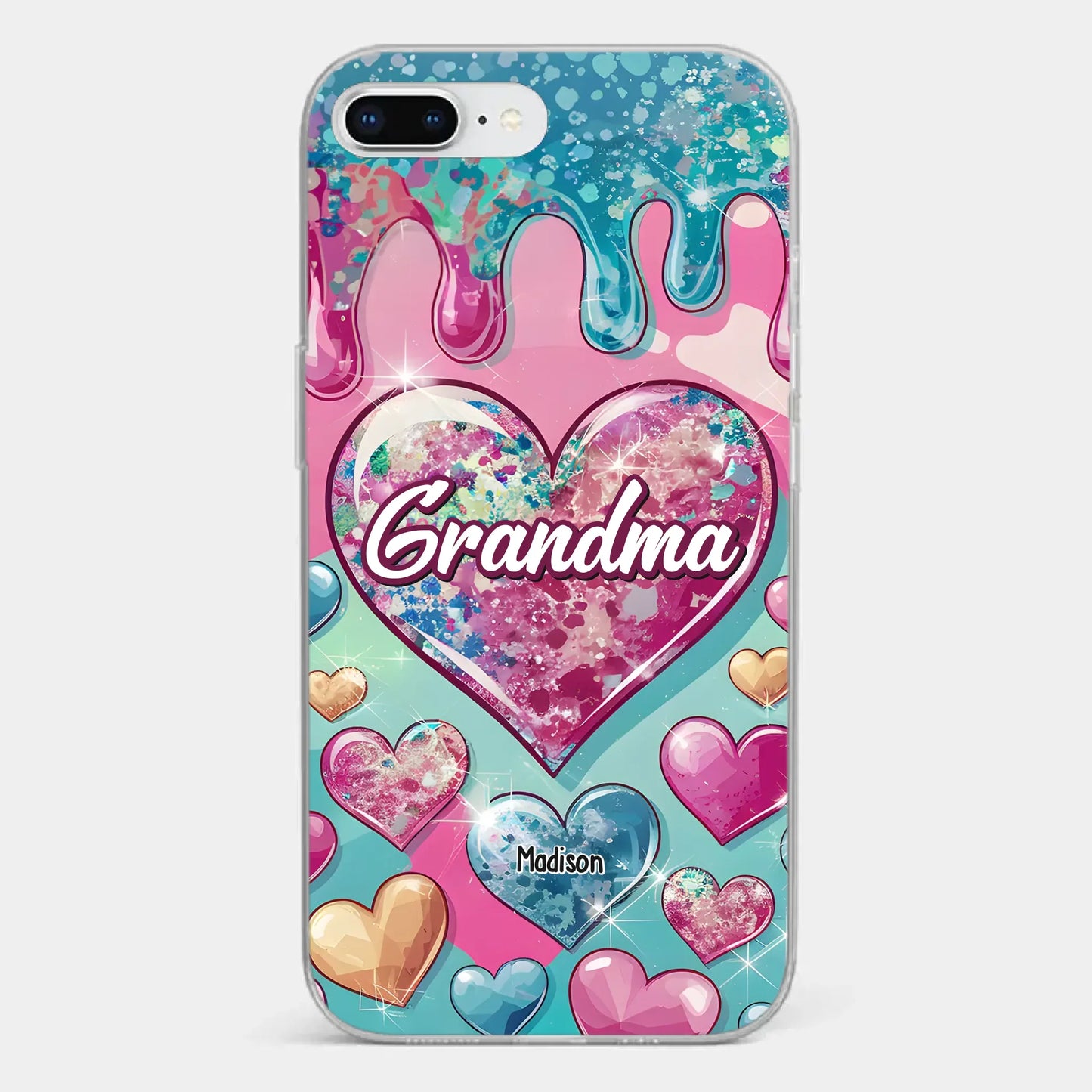 A Grandmother¡¯s Heart Holds Forever Love - Family Personalized Custom 3D Inflated Effect Printed Clear Phone Case - Gift For Mom, Grandma