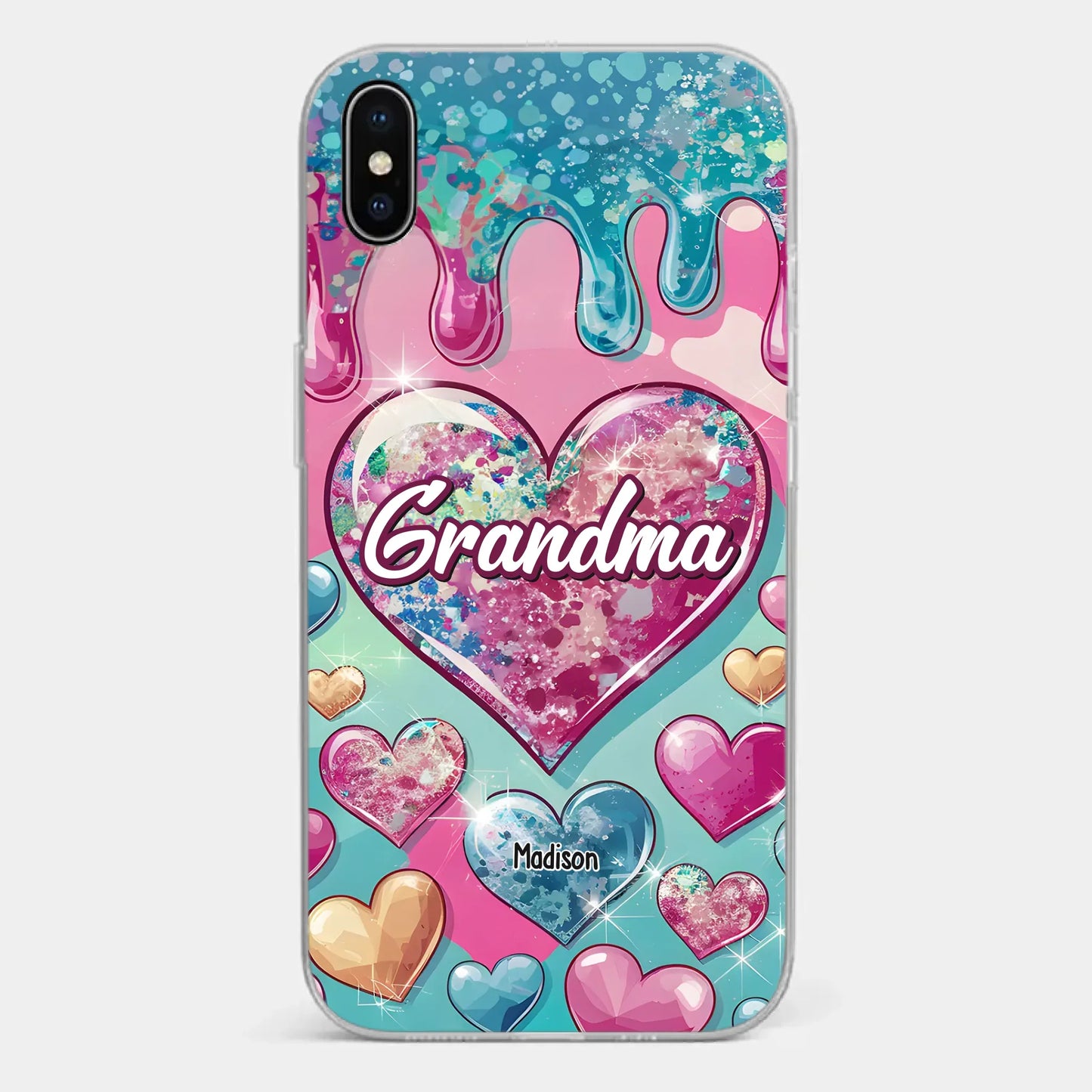 A Grandmother¡¯s Heart Holds Forever Love - Family Personalized Custom 3D Inflated Effect Printed Clear Phone Case - Gift For Mom, Grandma