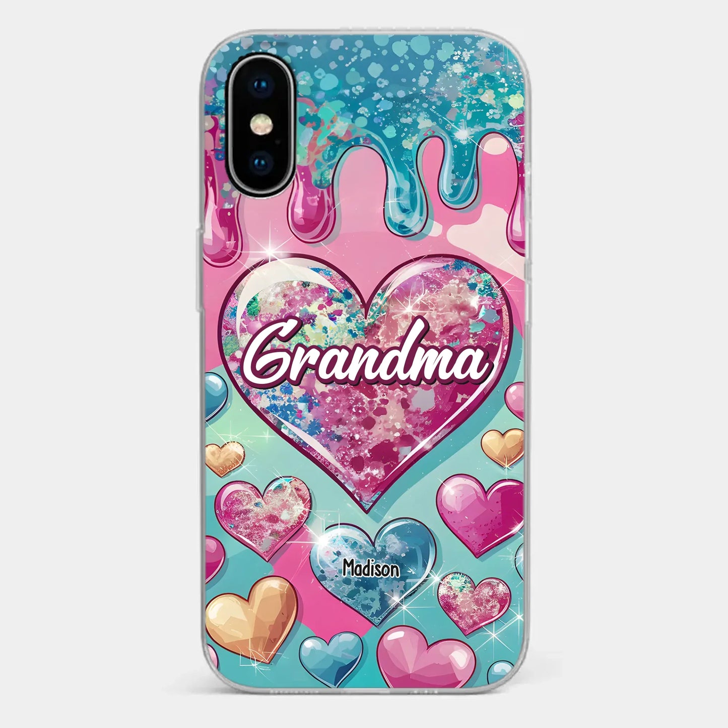 A Grandmother¡¯s Heart Holds Forever Love - Family Personalized Custom 3D Inflated Effect Printed Clear Phone Case - Gift For Mom, Grandma