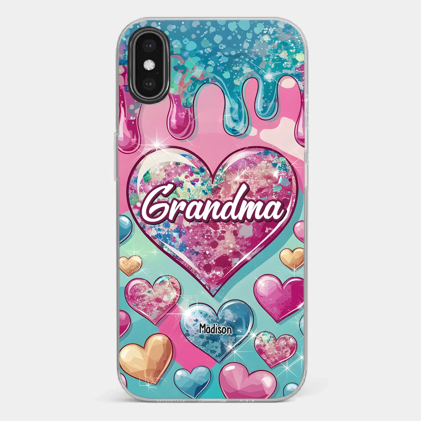 A Grandmother¡¯s Heart Holds Forever Love - Family Personalized Custom 3D Inflated Effect Printed Clear Phone Case - Gift For Mom, Grandma