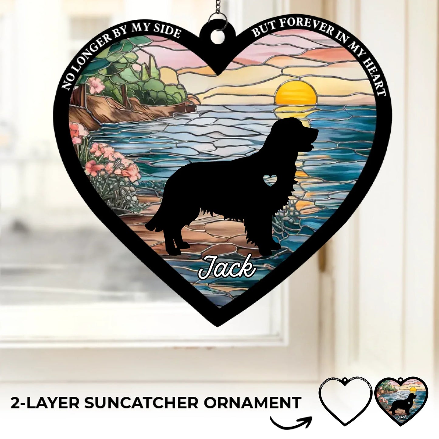 A Dog¡¯s Love, An Everlasting Memory - Memorial Personalized Window Hanging Suncatcher Ornament - Sympathy Gift For Pet Owners, Pet Lovers