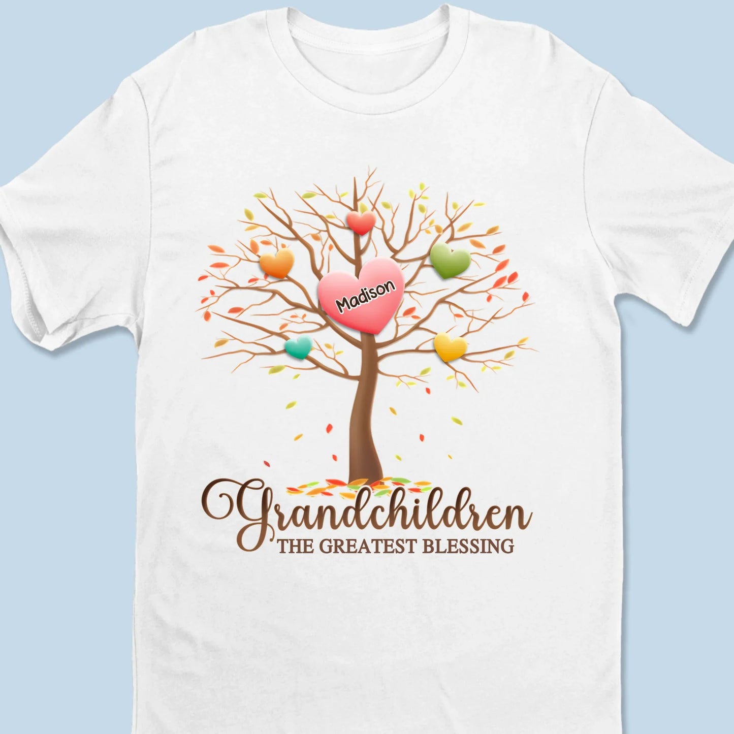 A Grandparent¡¯s Love Grows Forever - Family Personalized Custom Unisex T-shirt, Premium T-shirt, Hoodie - Gift For Grandma, Grandpa, Grandkid