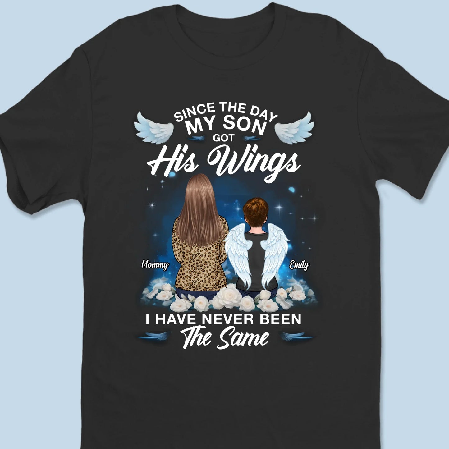 A Son¡¯s Spirit Lives On In My Soul - Memorial Personalized Custom Unisex T-shirt, Premium T-shirt, Hoodie - Sympathy Gift For Family Members, Daughter, Son