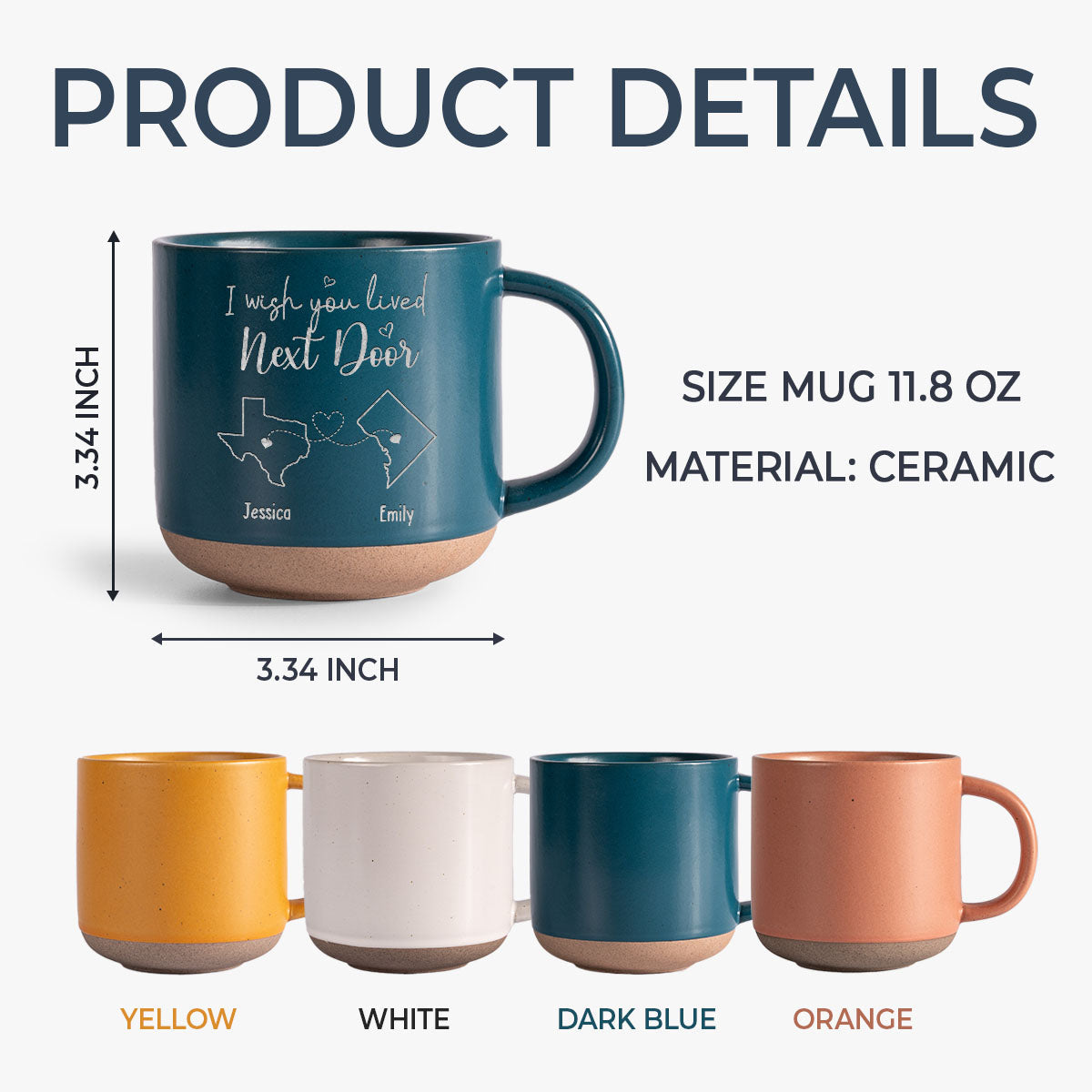 A Friend Is A Gift You Give Yourself - Bestie Personalized Custom Pottery Mug - Gift For Best Friends, BFF, Sisters